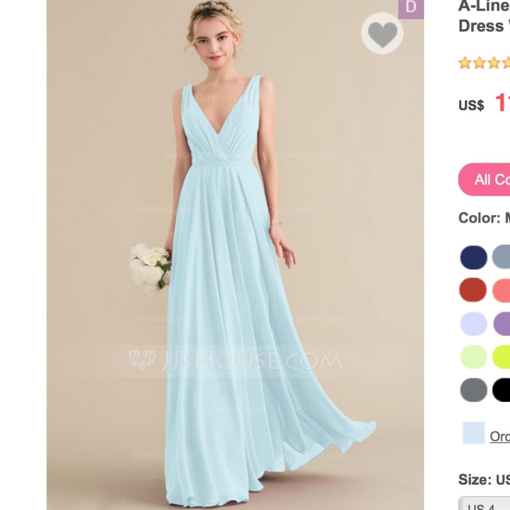 JJs House floor-Length Chiffon bridesmaids